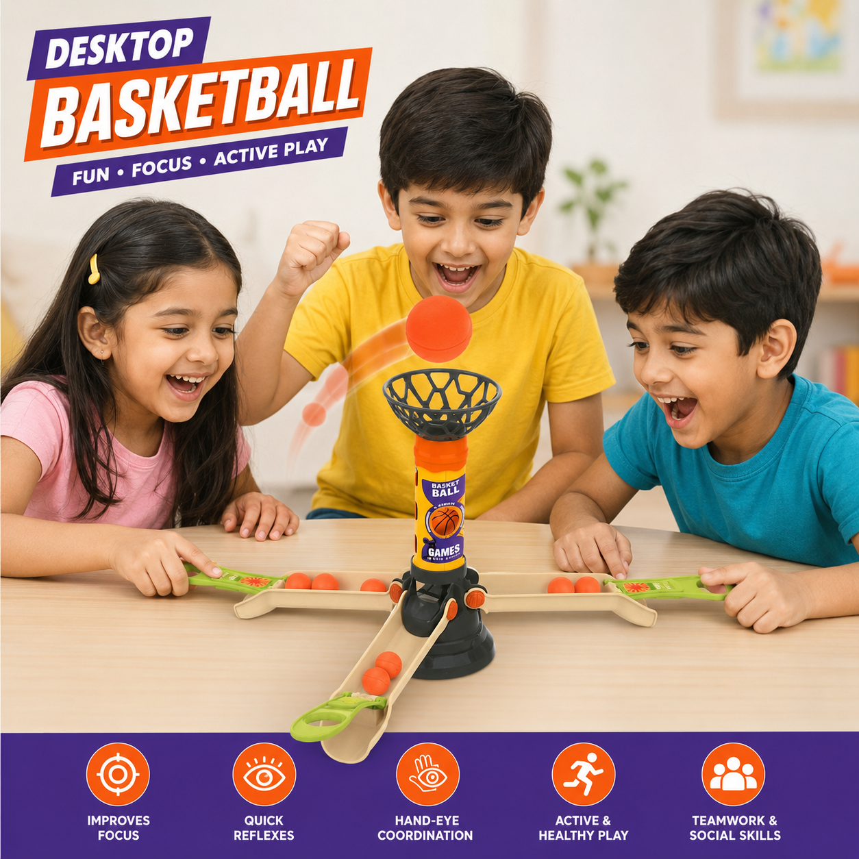 Finger Flick Basketball Tabletop Toy