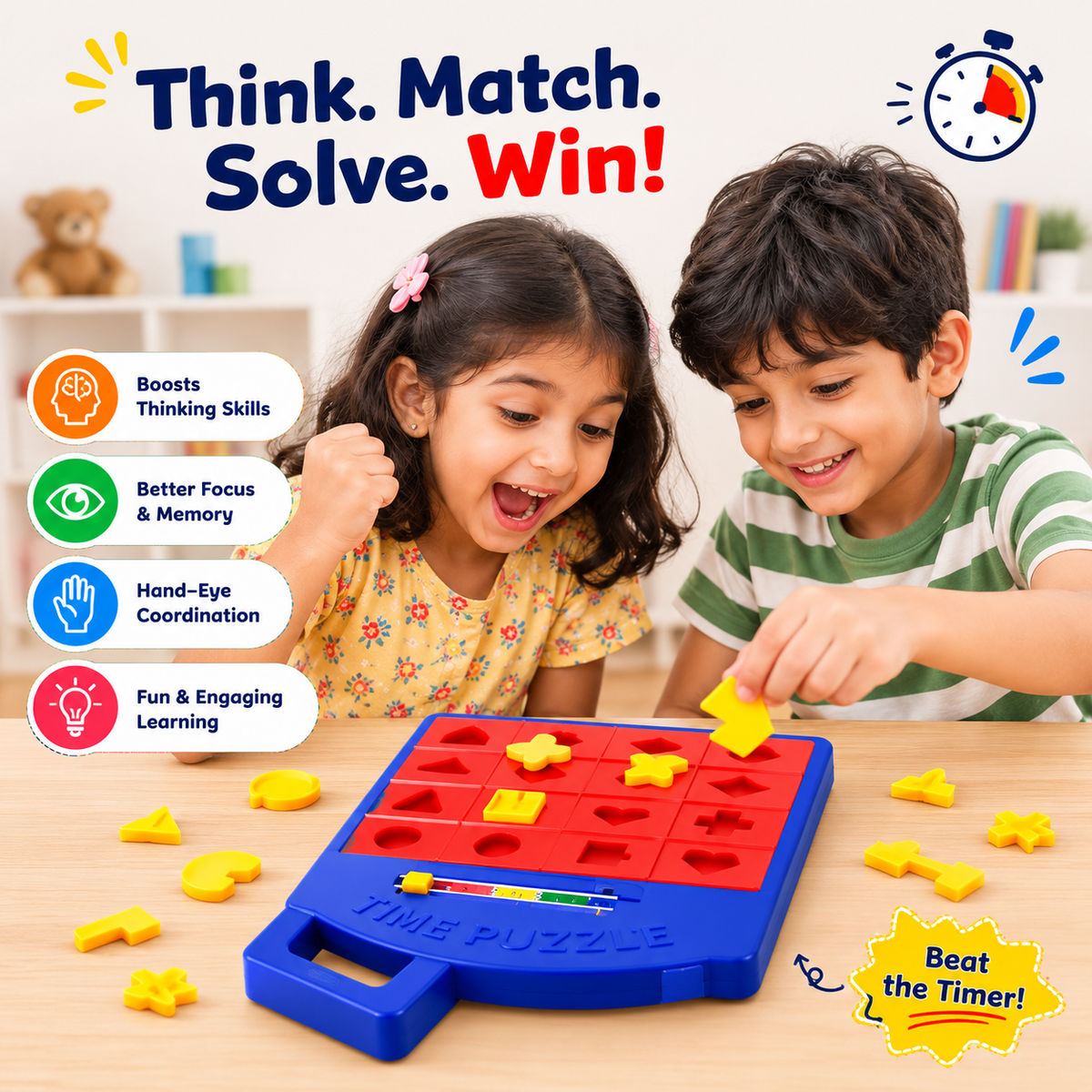 Shape Match Pop-Up Puzzle Game