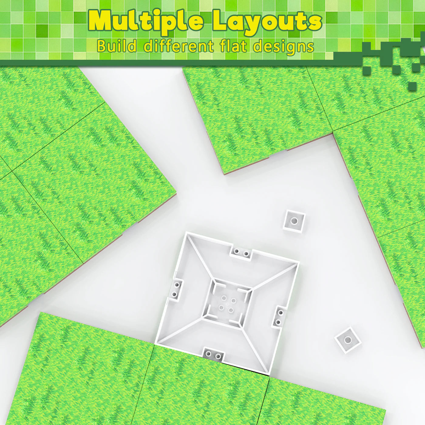 Magnetic Blocks Baseplate (4PCS baseplate + 25 blocks)