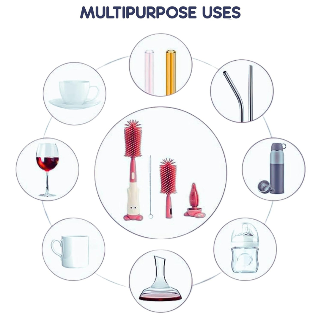 Portable Multifunctional Baby Bottle Brush