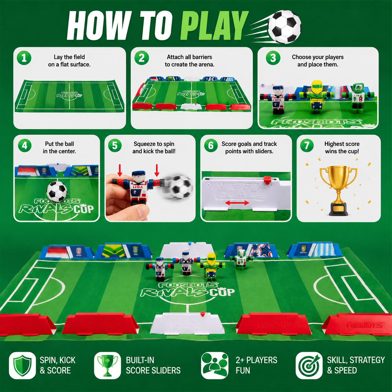 Mini Soccer Battle Arena Game Set
