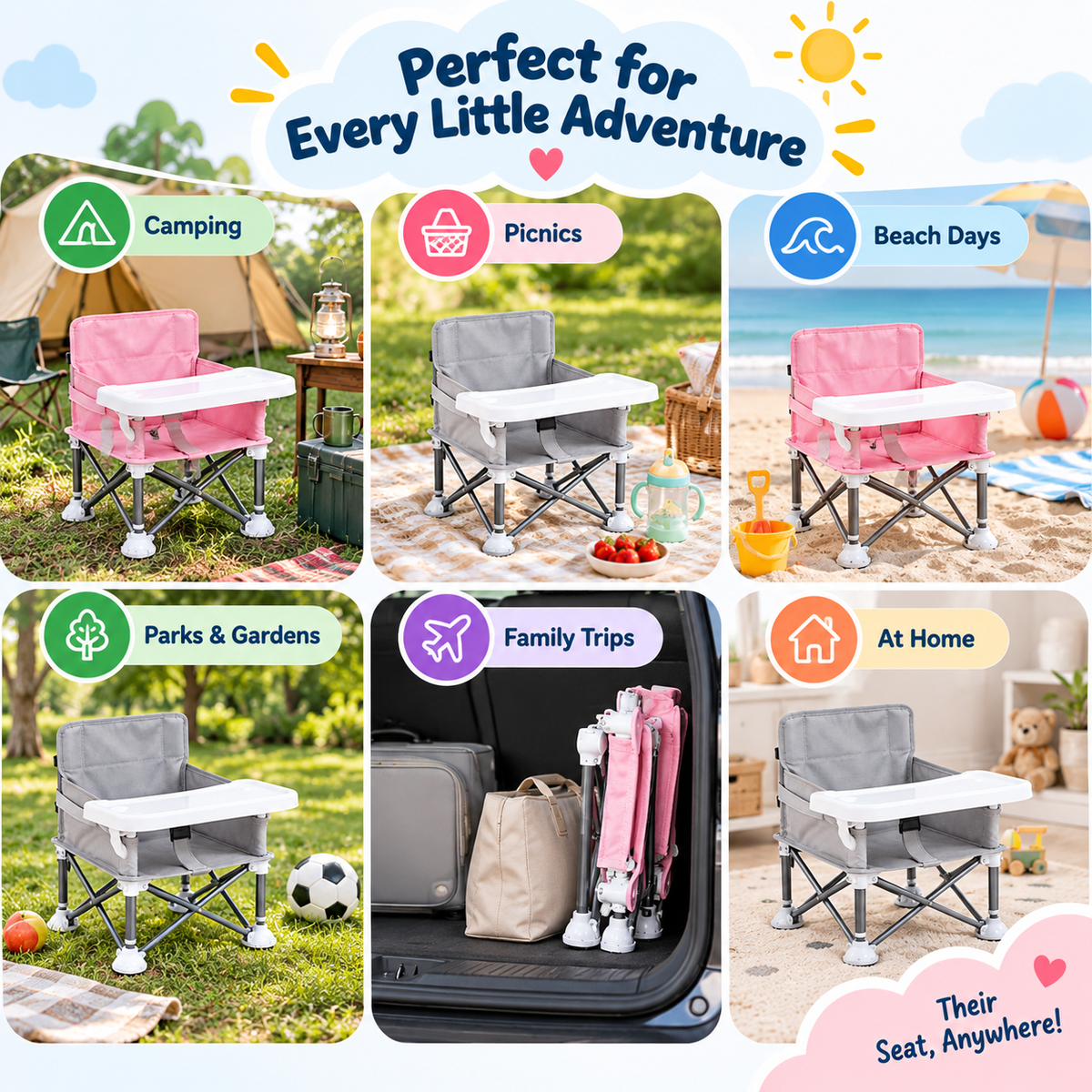 Foldable Toddler Travel & Camping Chair