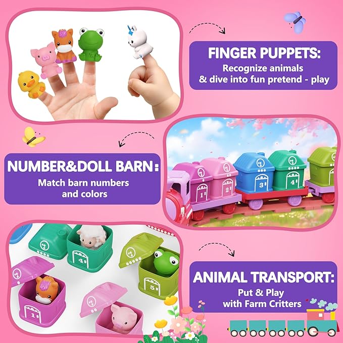 Farm Animal Train Set