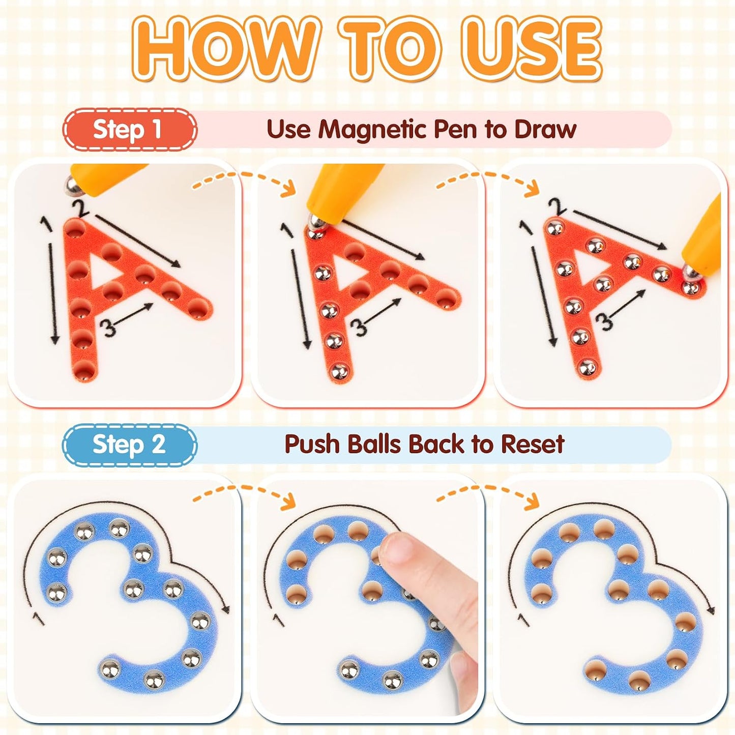 Magnetic Letter & Number Tracing Board