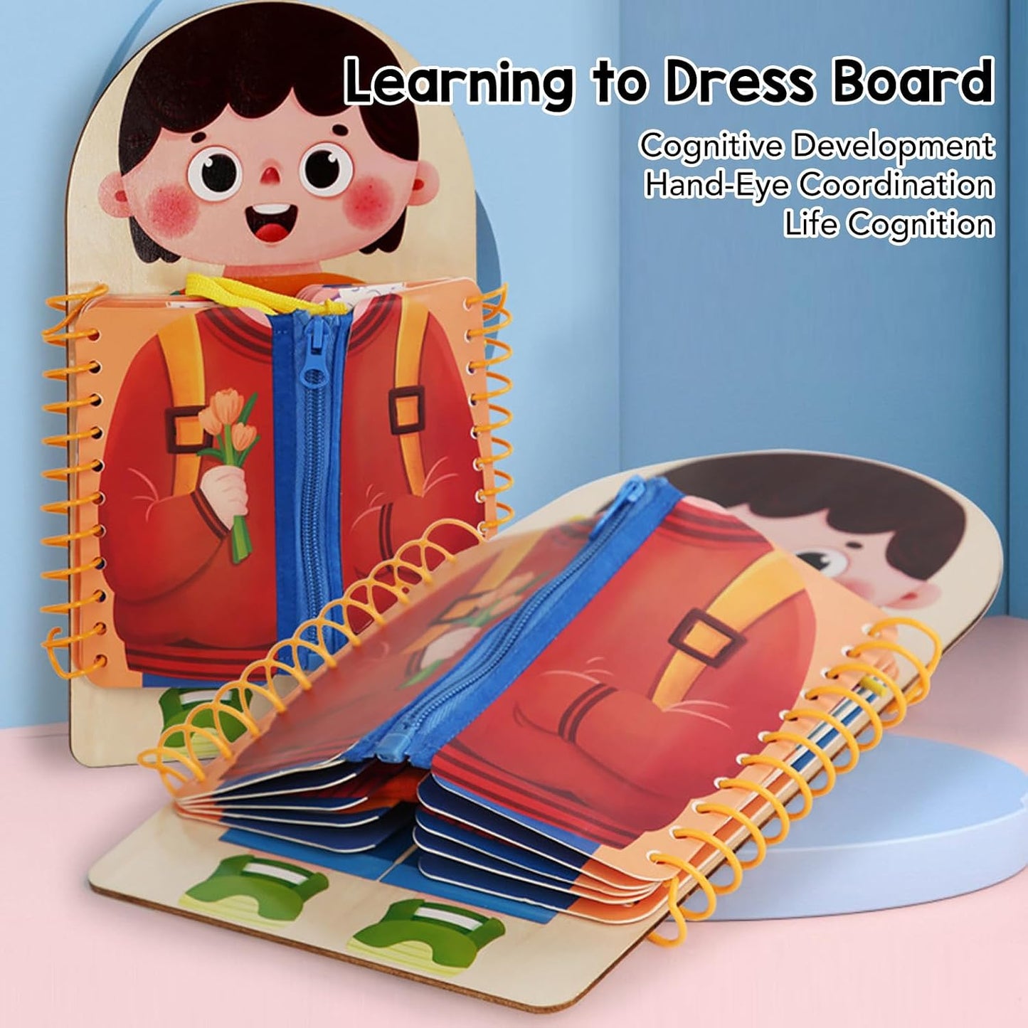 Learning Dress Board – Montessori Life Skills Activity Toy