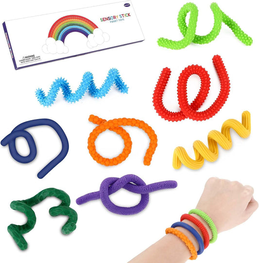 Sensory Fidget Massage Sticks – 8-Piece Sensory Toy Set