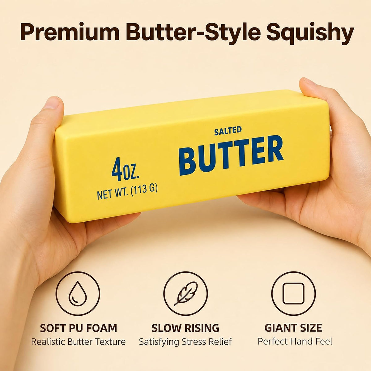Realistic Slow-Rising Butter Squishy – Set of 2