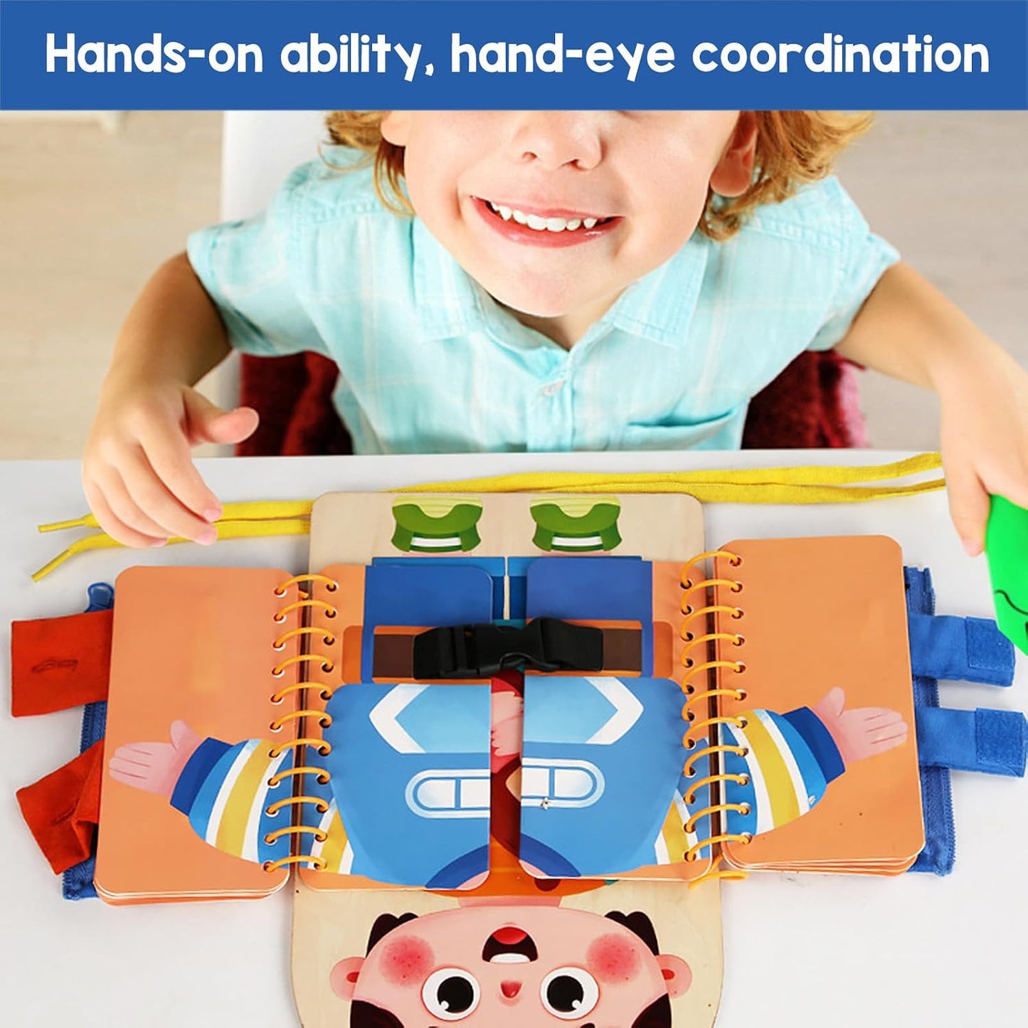 Learning Dress Board – Montessori Life Skills Activity Toy