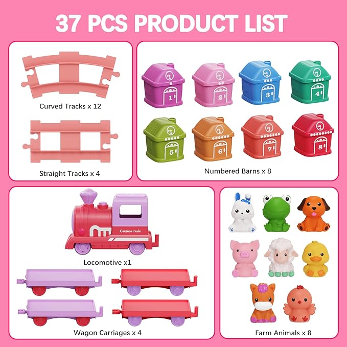 Farm Animal Train Set