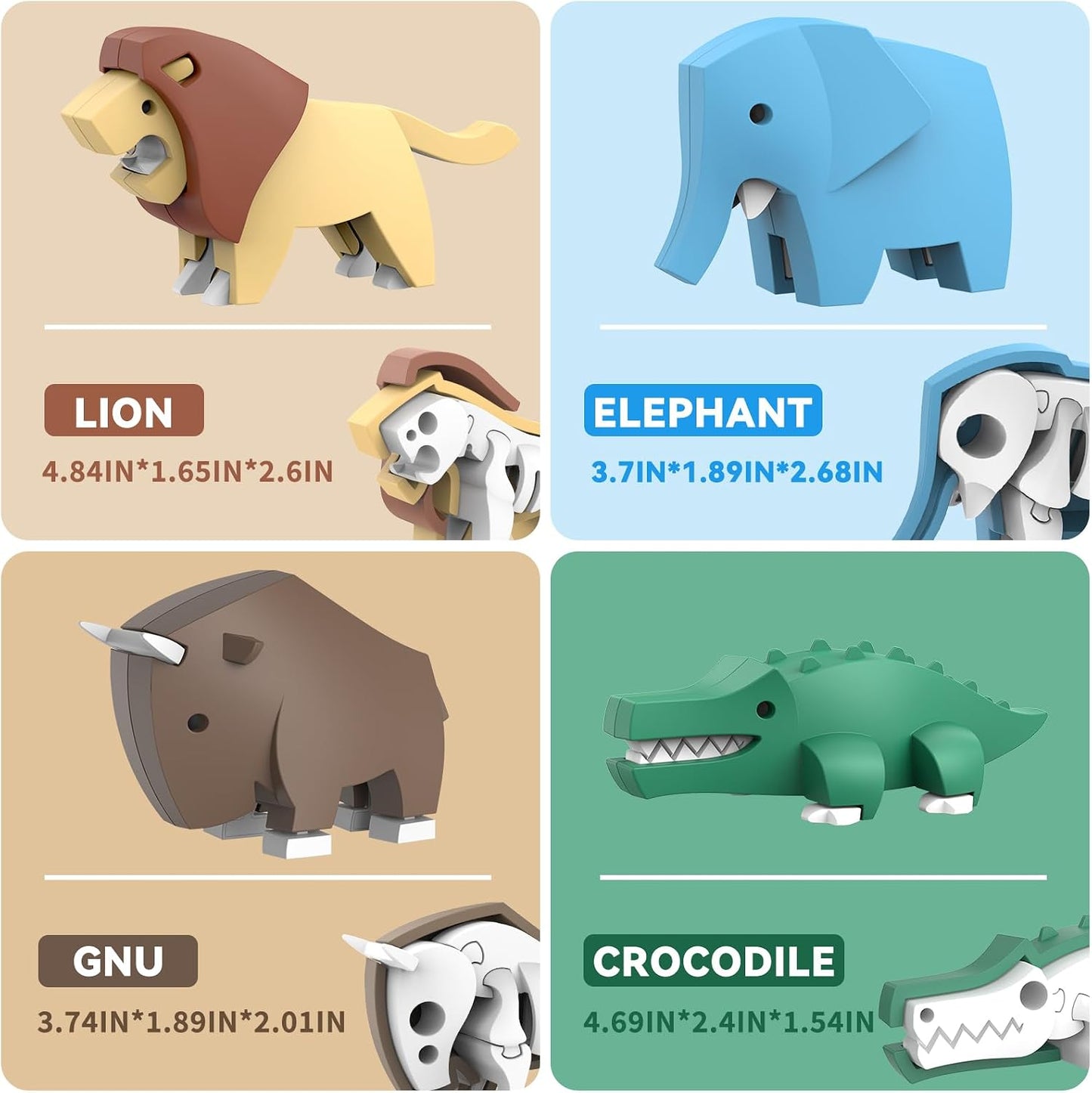 Magnetic 3D Animal Building & Puzzle Set