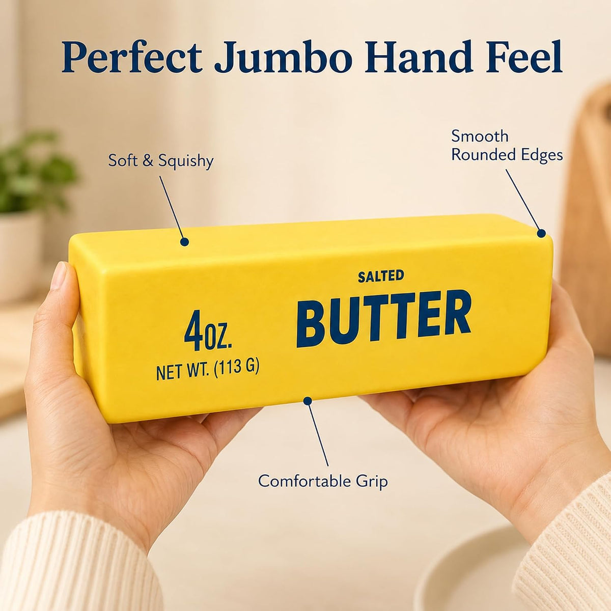 Realistic Slow-Rising Butter Squishy – Set of 2