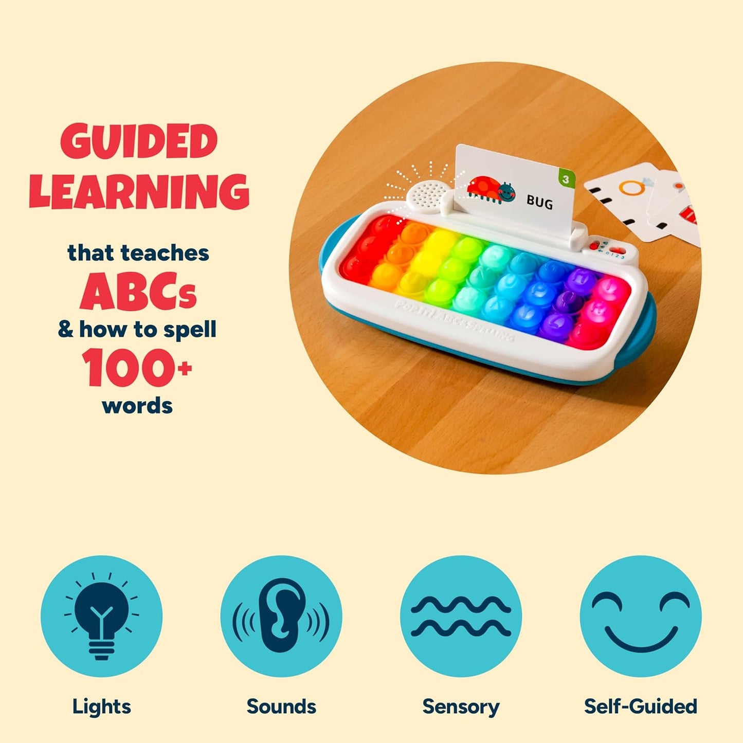 Pop & Learn ABC Spelling Keyboard – Interactive Screen-Free Educational Toy