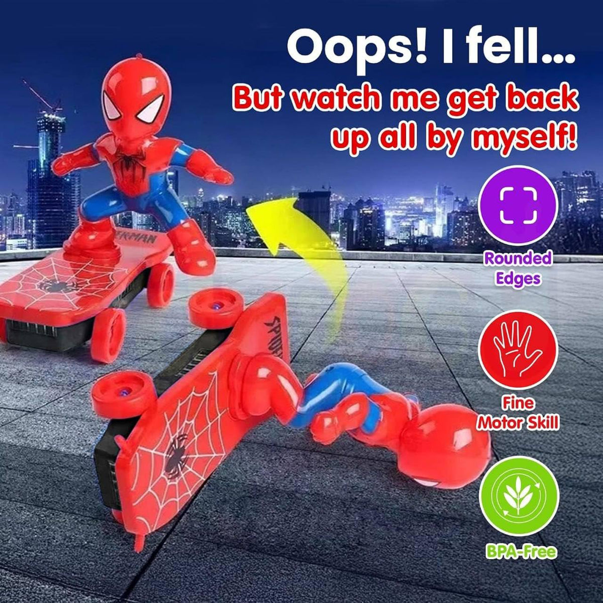 Spider-Man Stunt Scooter & Skateboard