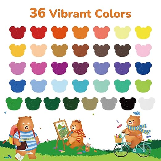 Jumbo Washable Toddler Crayons Set of 36-Colour