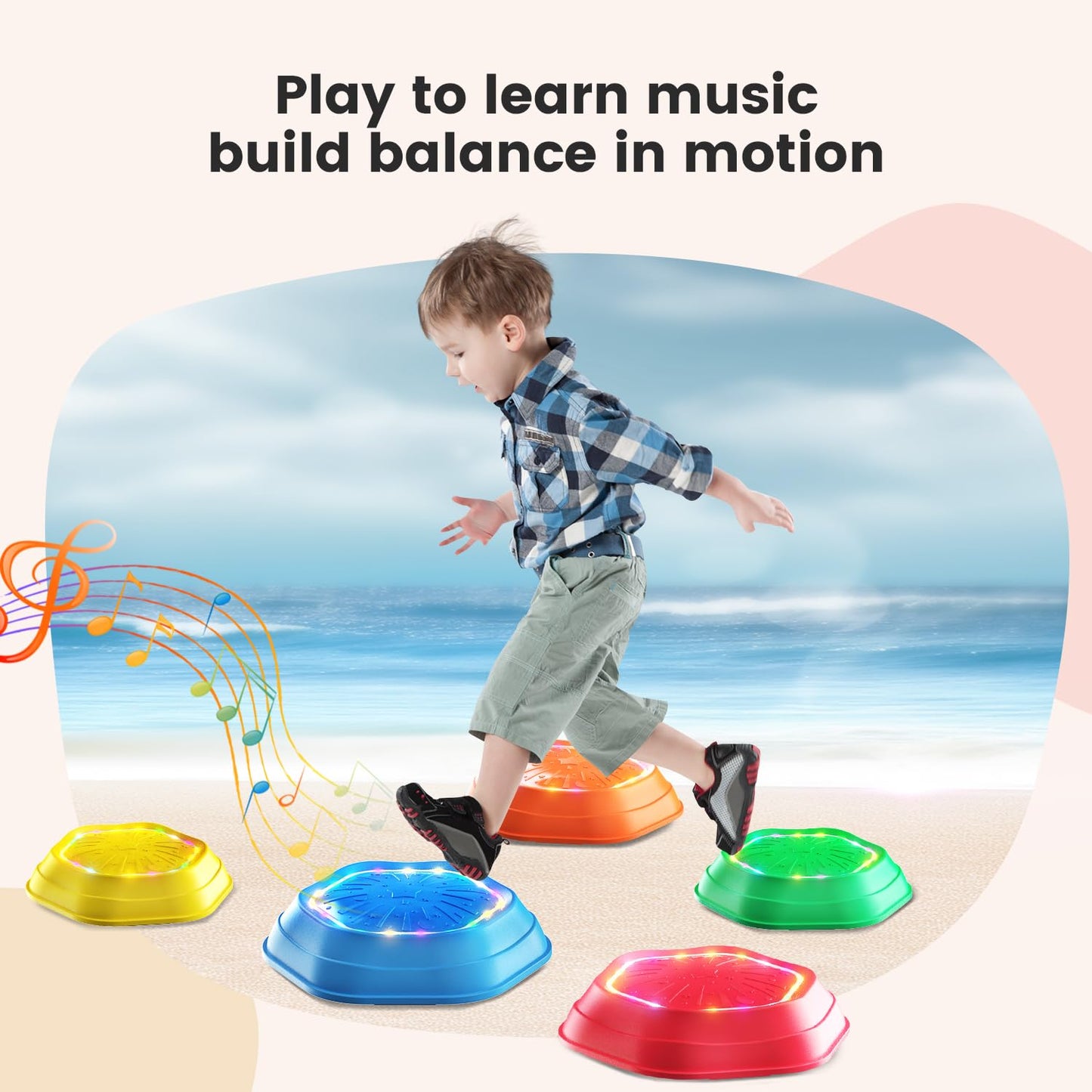 Kids Balance Stepping Stones with Lights & Sound