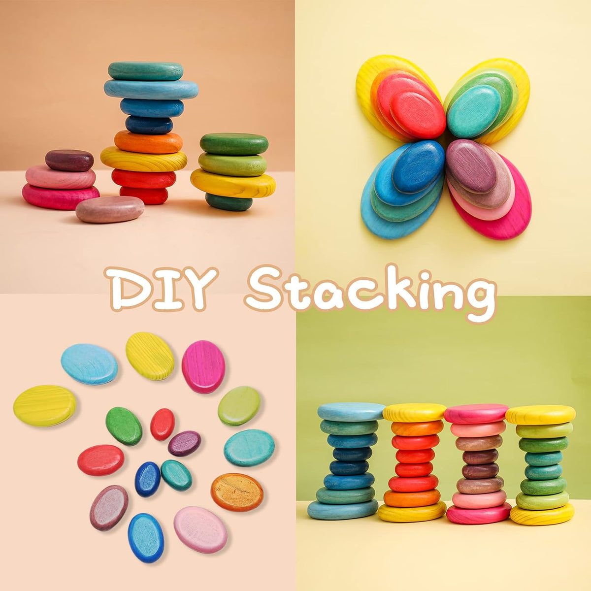 Stack & Balance Wooden Stones