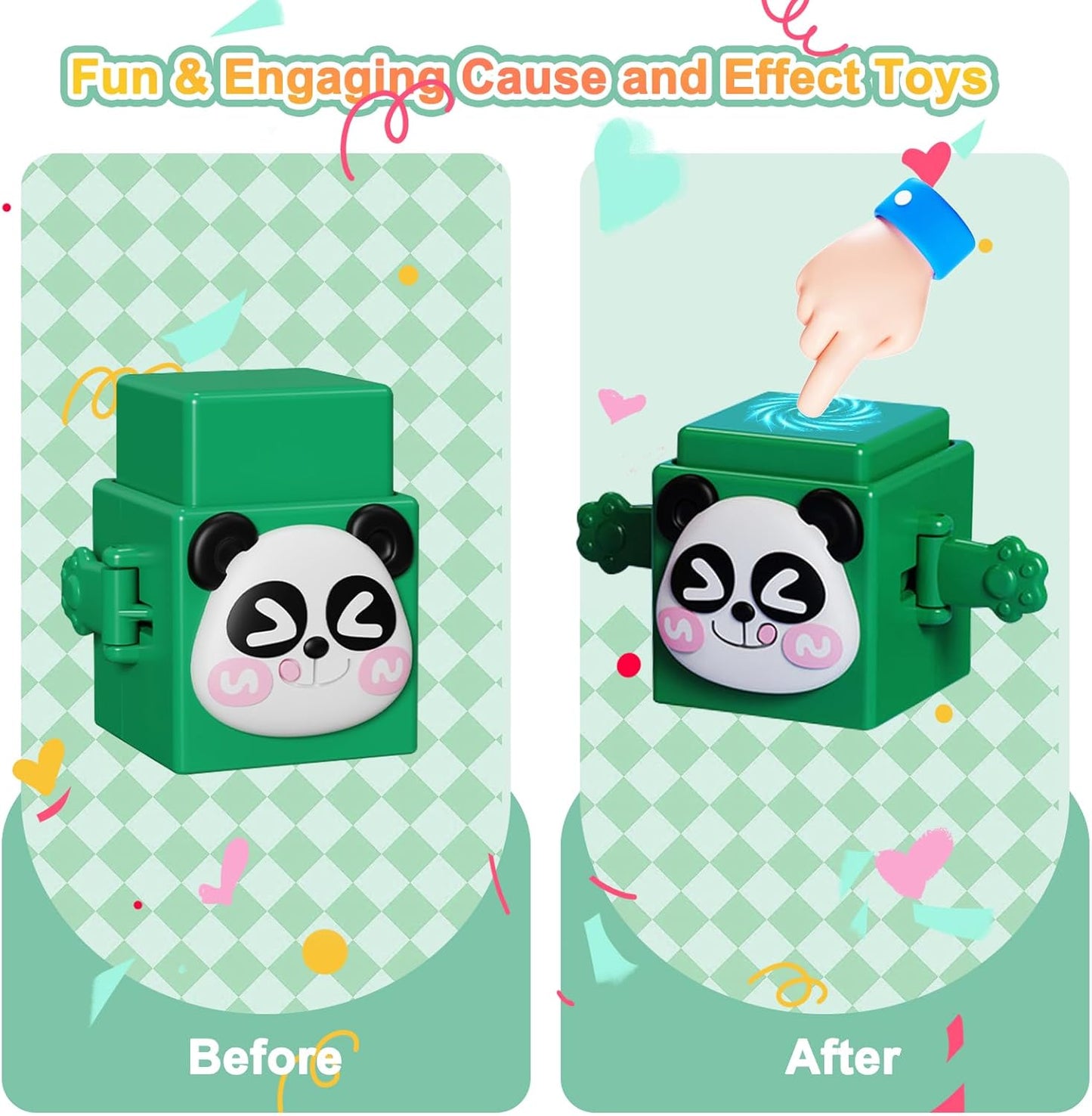 12-Piece Pressable Animal Stacking Blocks