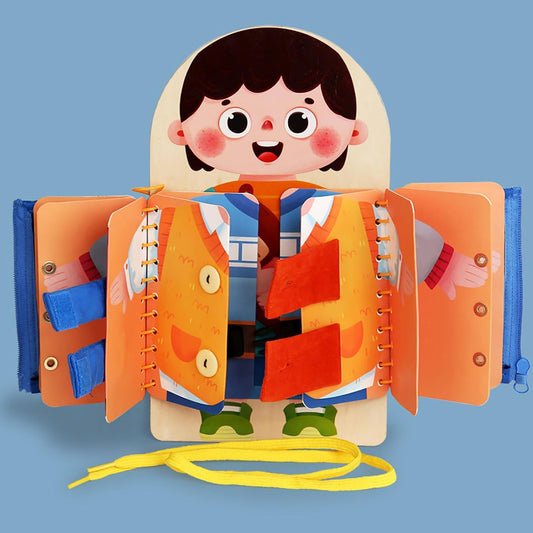 Learning Dress Board – Montessori Life Skills Activity Toy