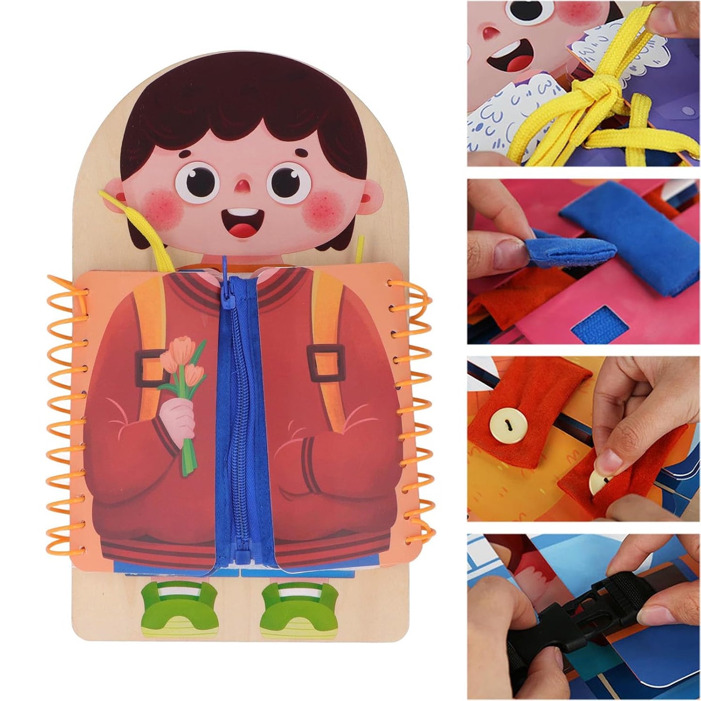 Learning Dress Board – Montessori Life Skills Activity Toy