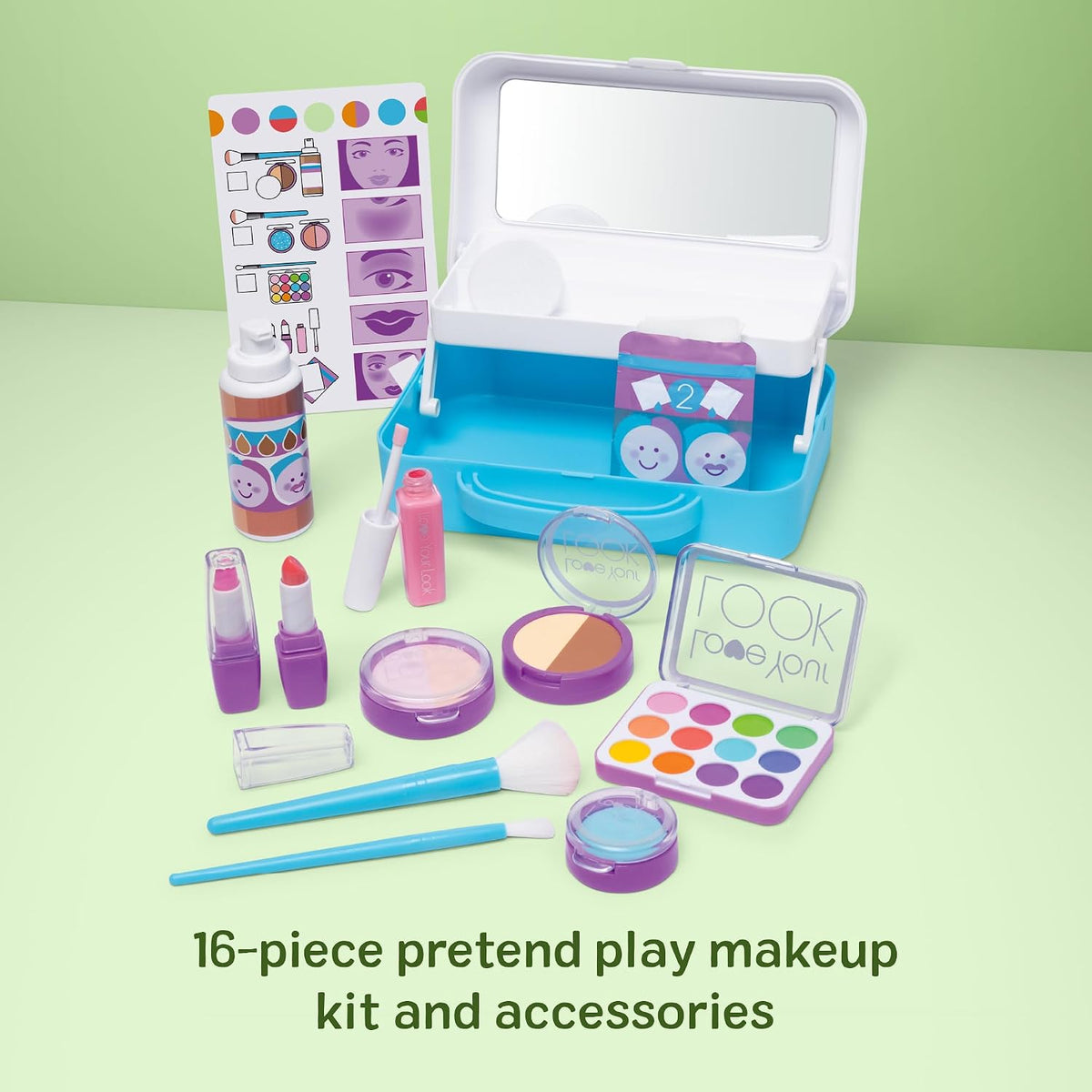Pretend Makeup Artist Play Set – 16 Pieces