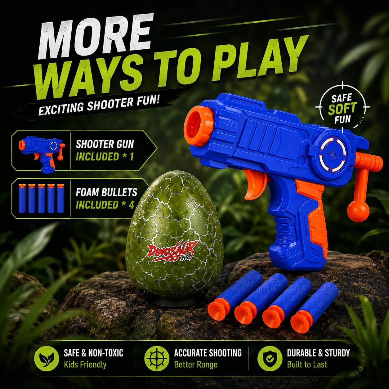 RC Dinosaur Egg Shooter Toy