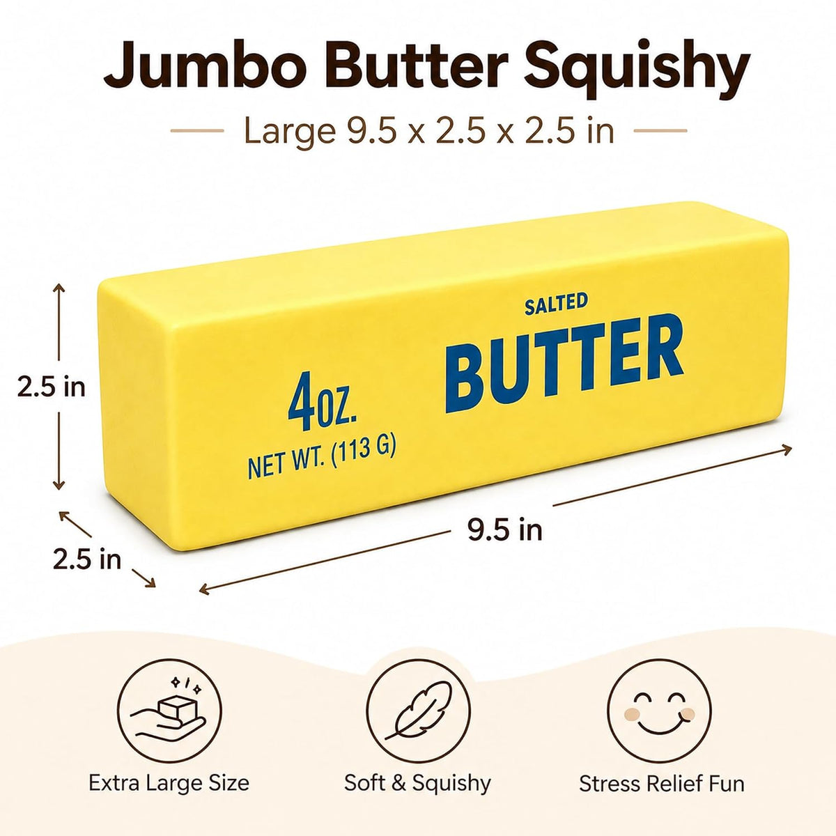 Realistic Slow-Rising Butter Squishy – Set of 2