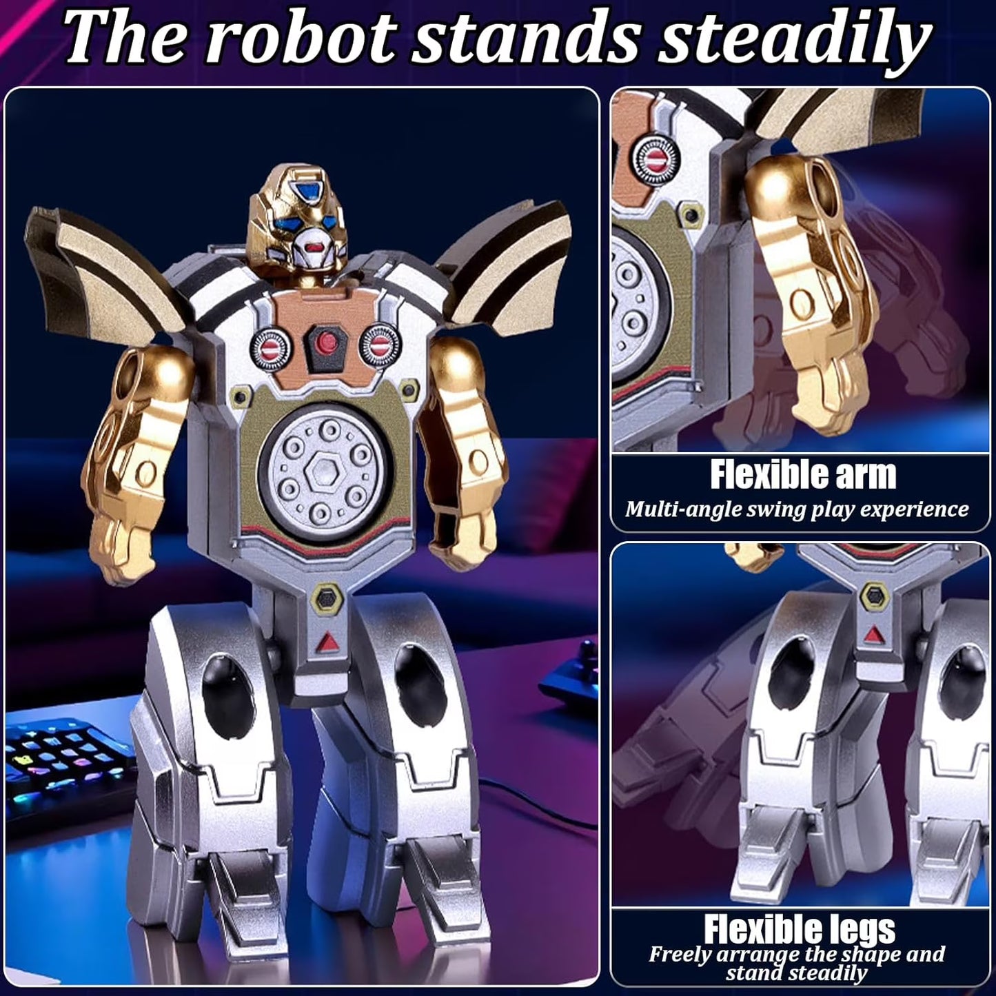 Transforming Gyroscopic Deformation Robot & Fidget Toy ( Set of 3 )