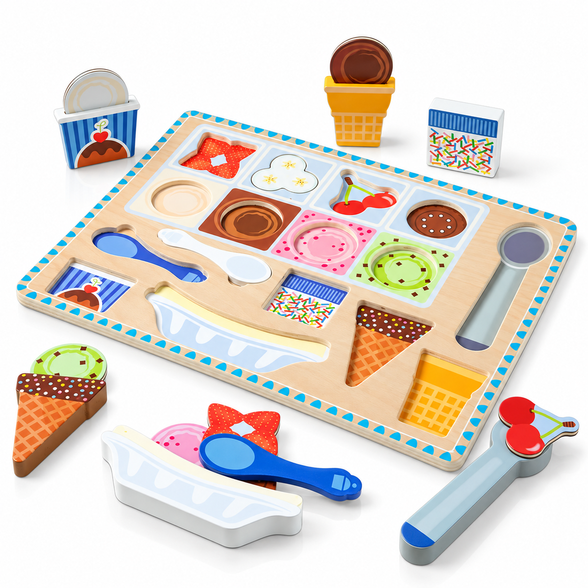 Magnetic Ice Cream Puzzle & Pretend Play Set