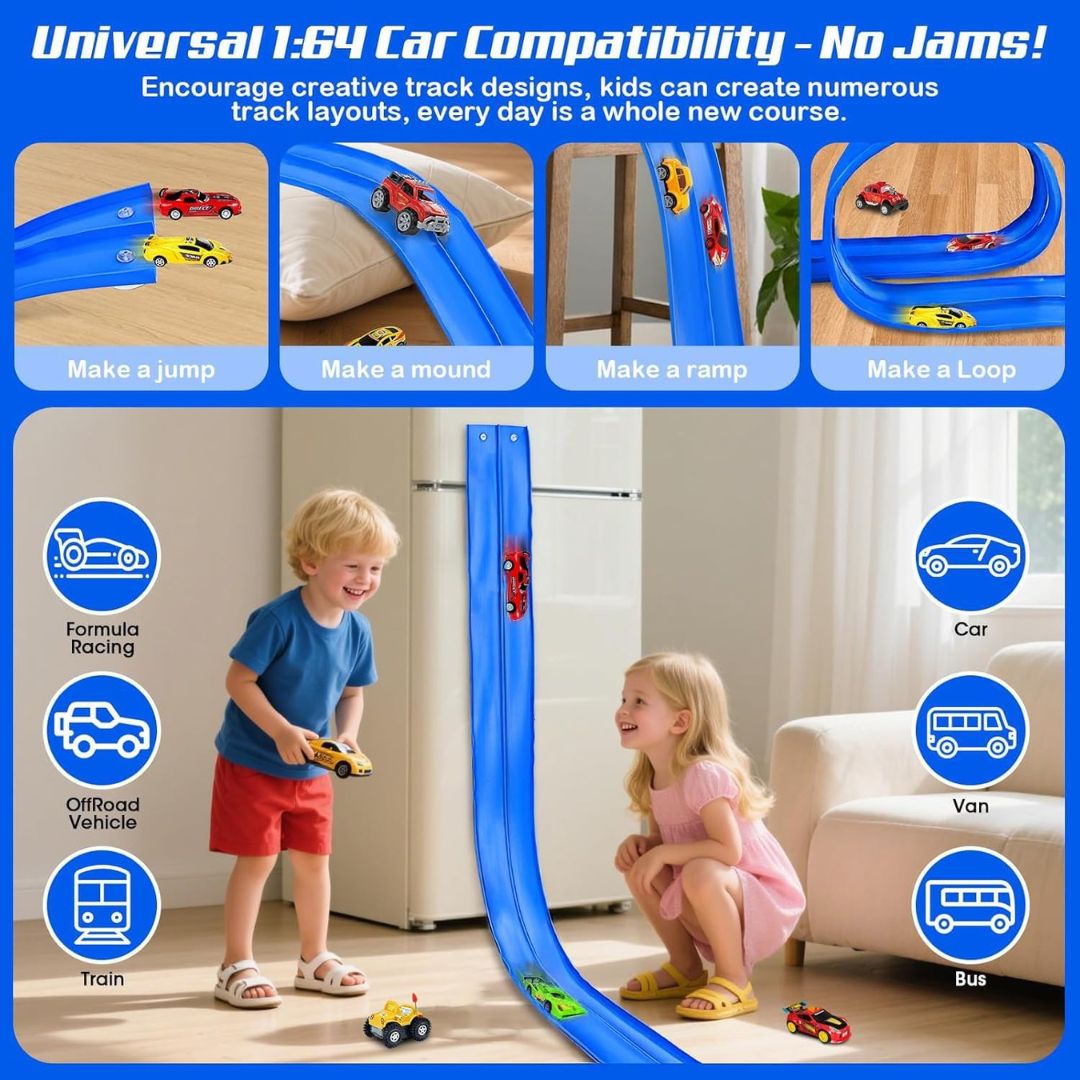 15 ft Flexible Double-Sided Racetrack Toy