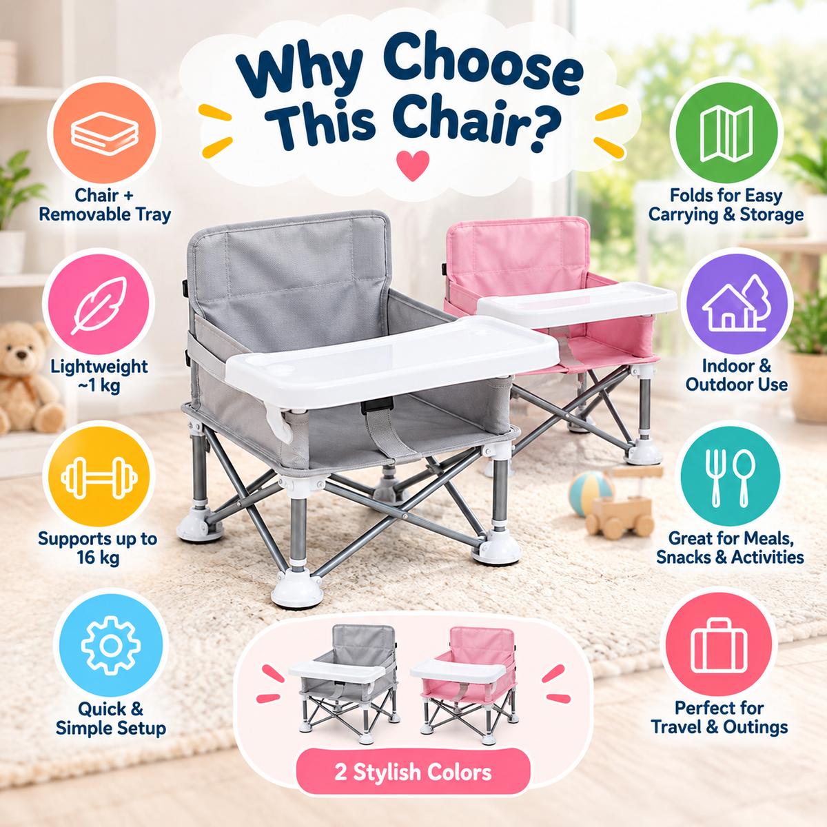 Foldable Toddler Travel & Camping Chair