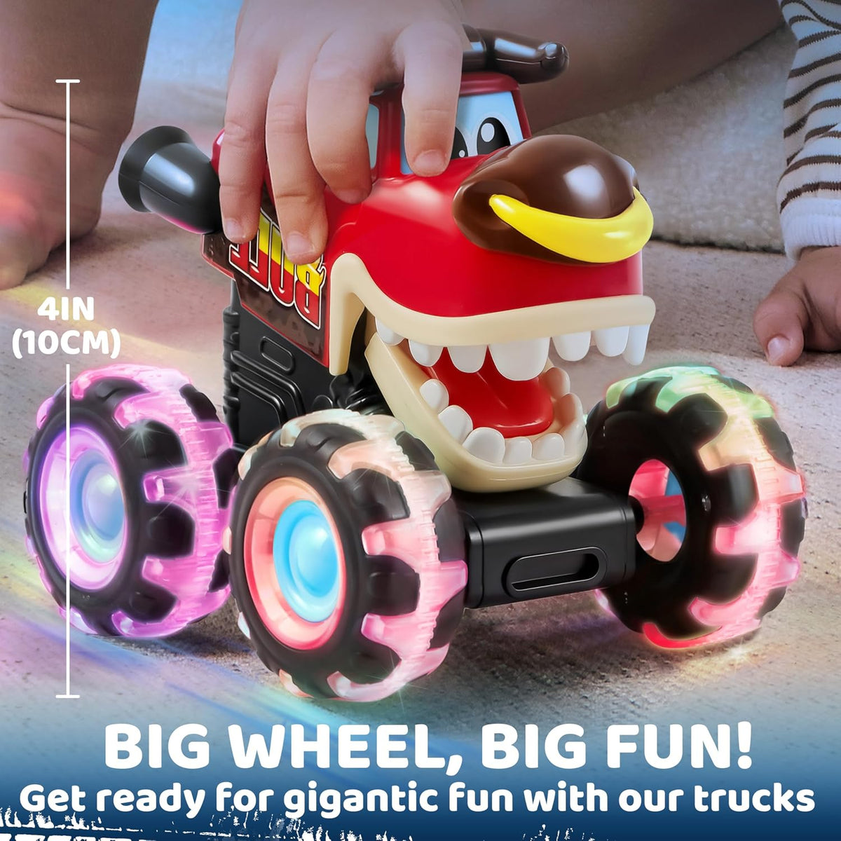 Glowing Monster Big Wheel Toy Car