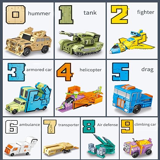 10-in-1 Transformer Robot Action Figure Toy