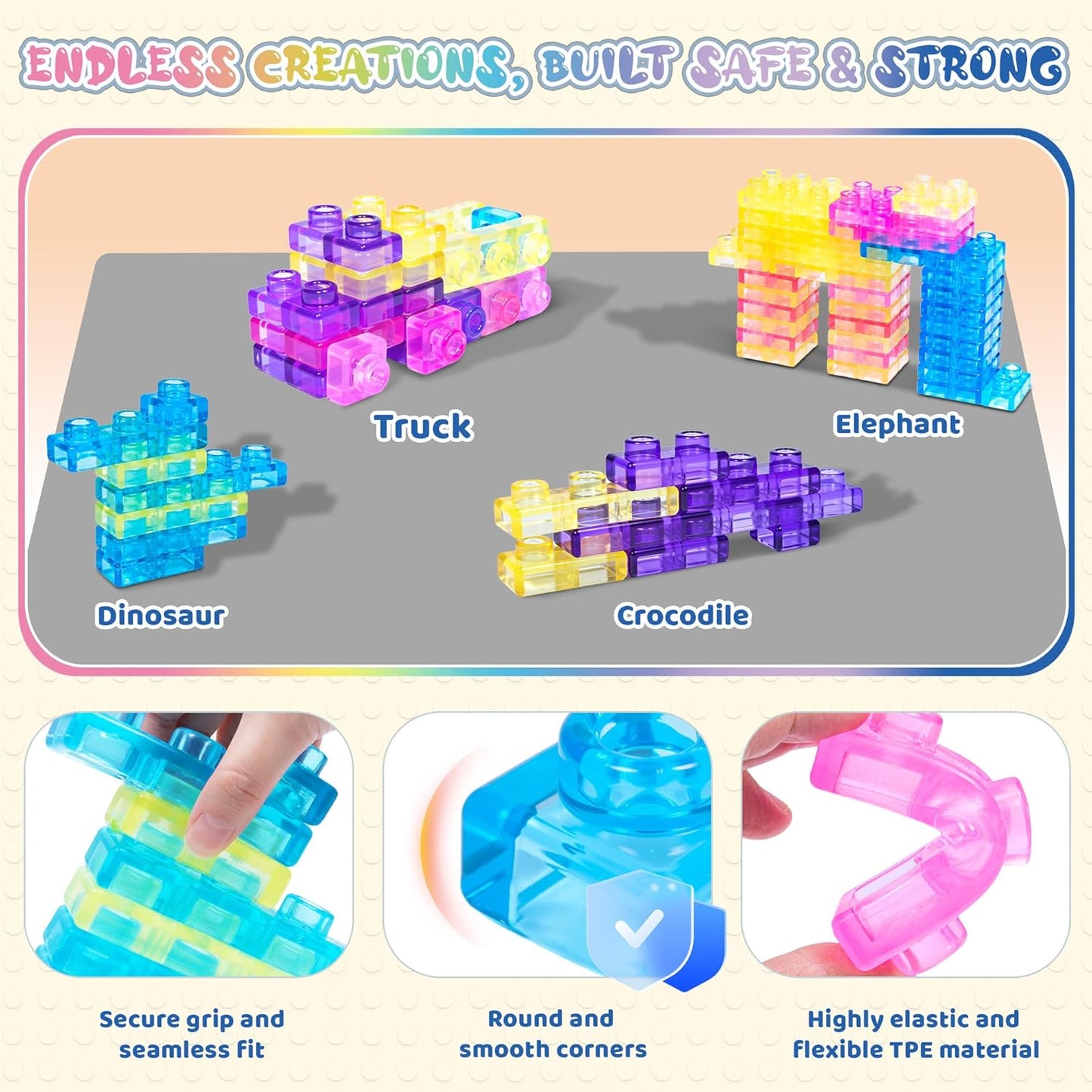Soft Sensory Building Blocks Set – 40PCS