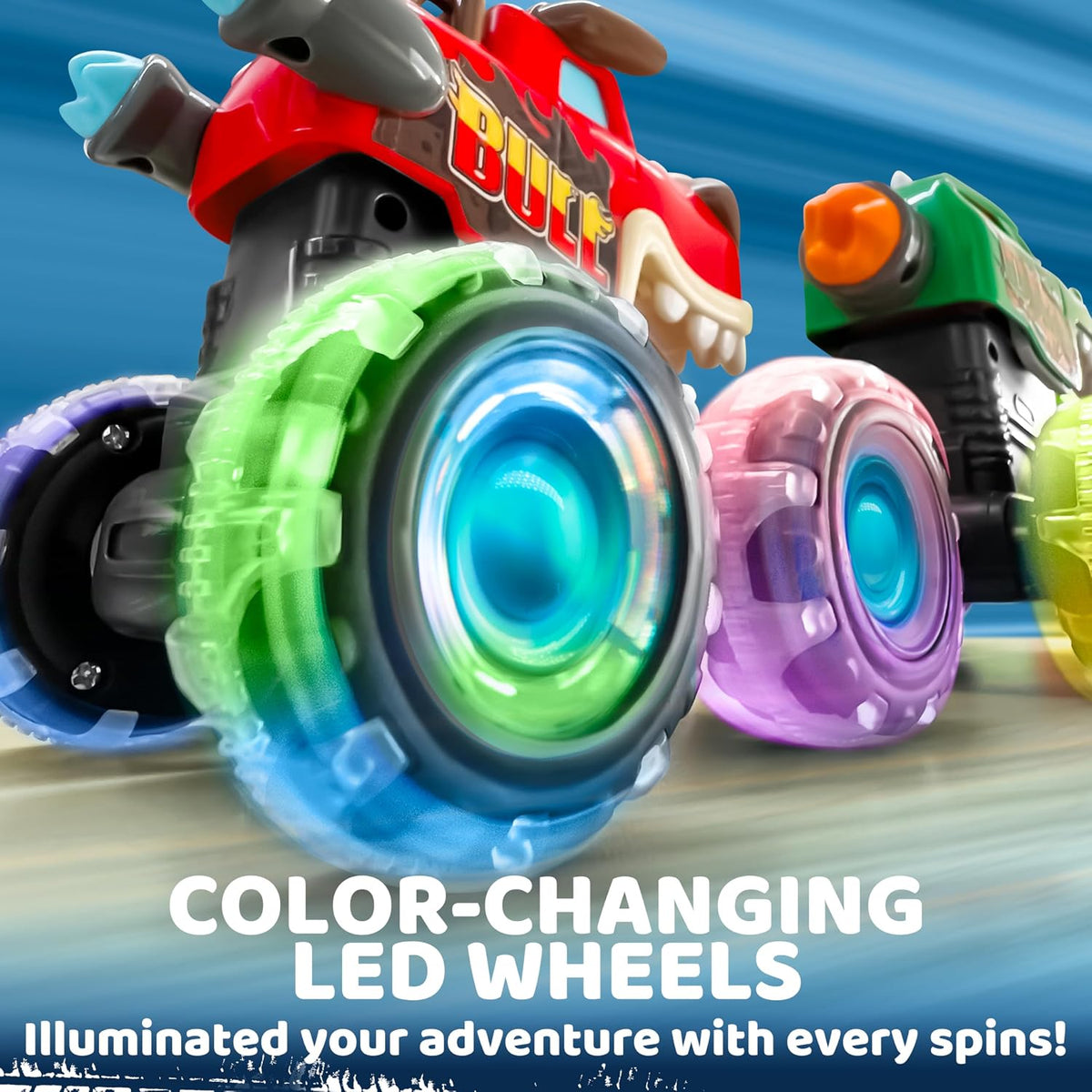 Glowing Monster Big Wheel Toy Car
