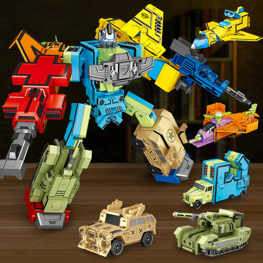 10-in-1 Transformer Robot Action Figure Toy