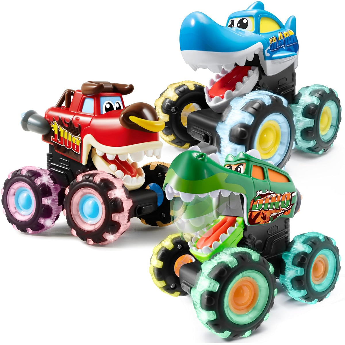 Glowing Monster Big Wheel Toy Car