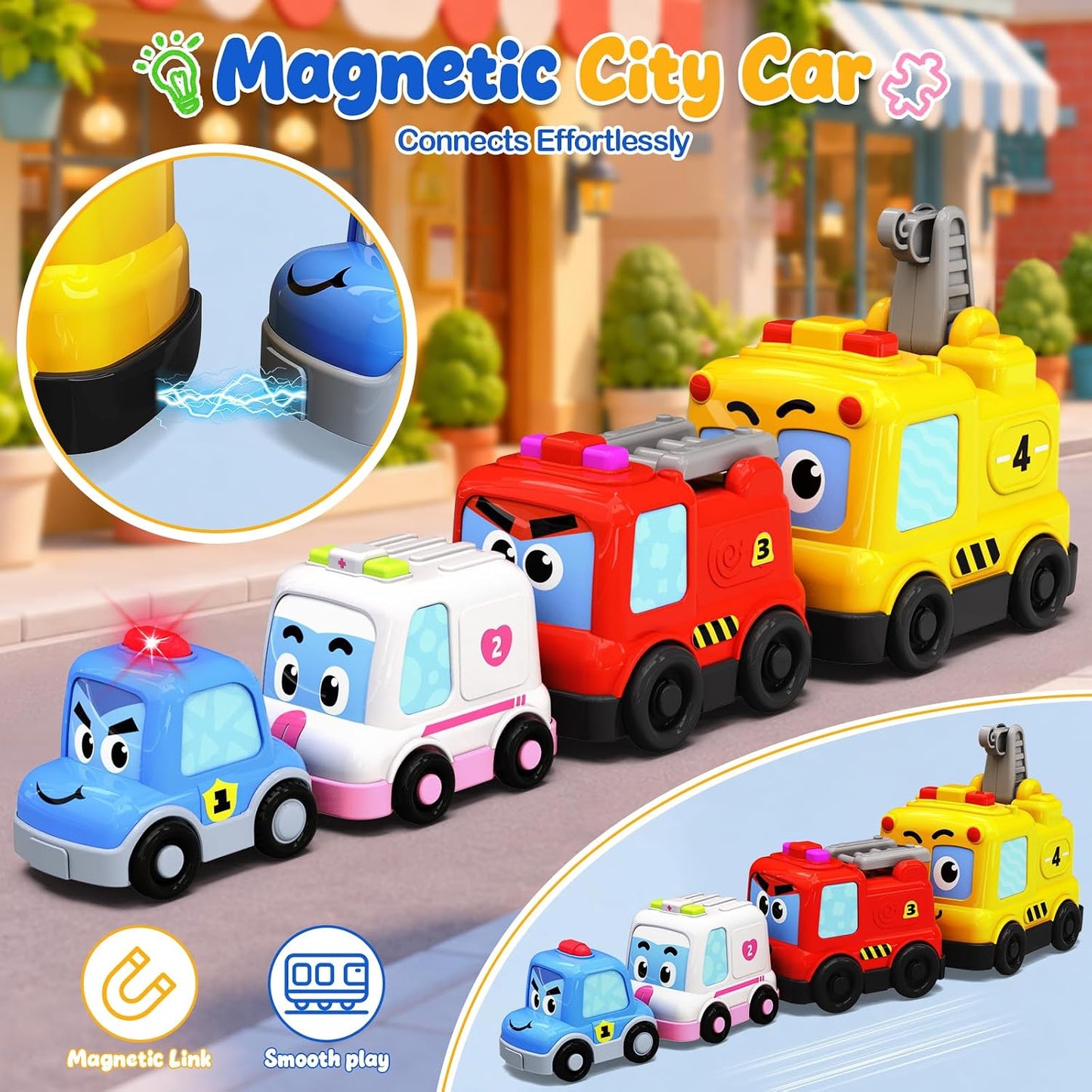 Rescue Buddies 4-in-1 Vehicle Set