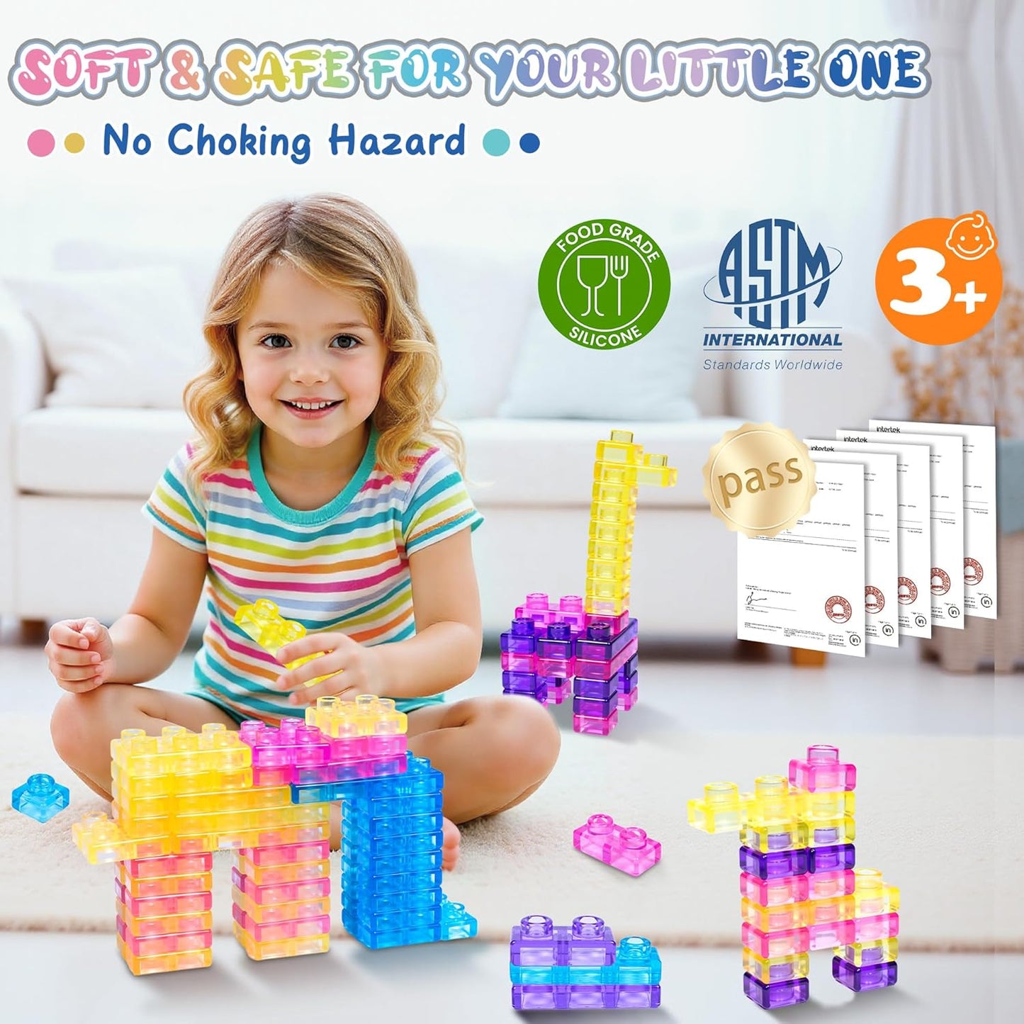 Soft Sensory Building Blocks Set – 40PCS