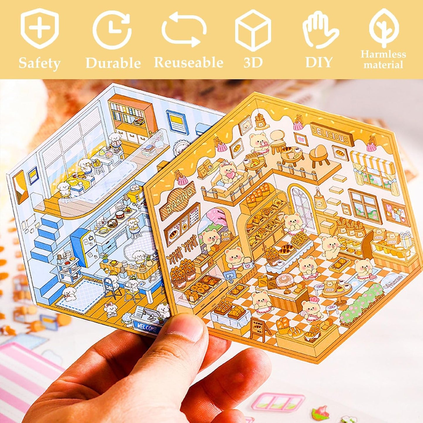 3D Miniature Cozy Sticker Craft Kit