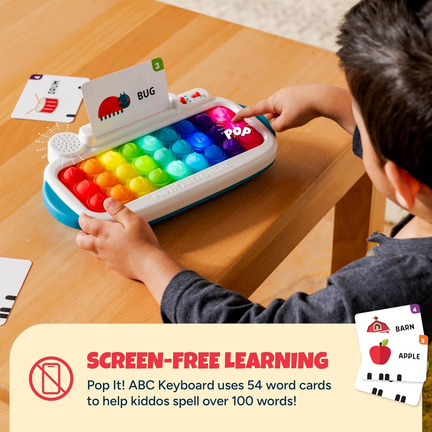 Pop & Learn ABC Spelling Keyboard – Interactive Screen-Free Educational Toy