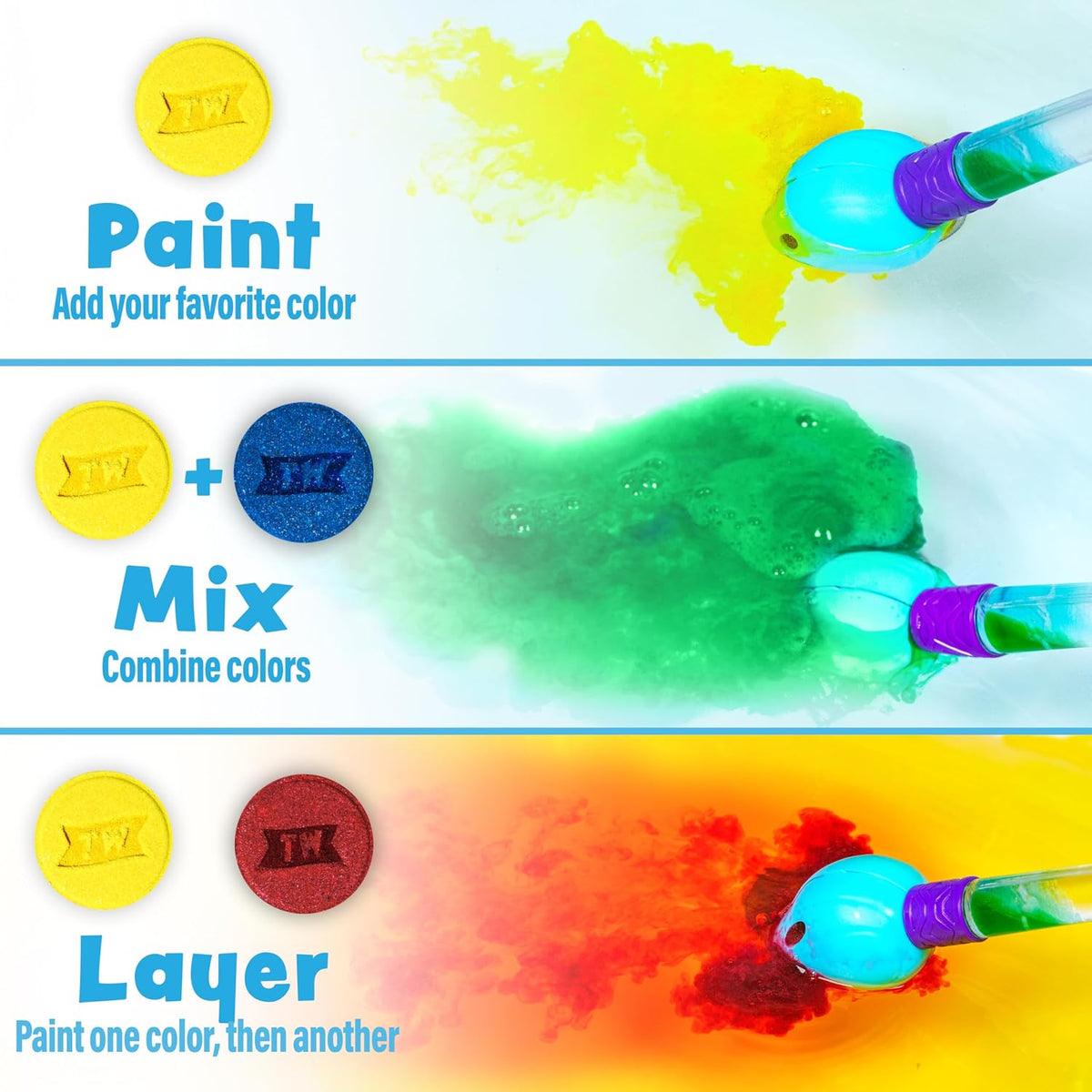 Kids Bath Color Paint Brush Set