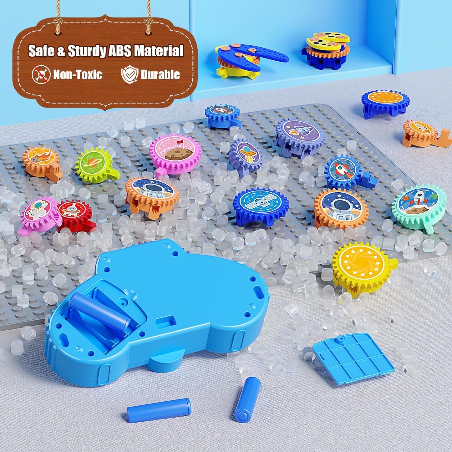 Space Adventure Rotating Gear Building Toy Set
