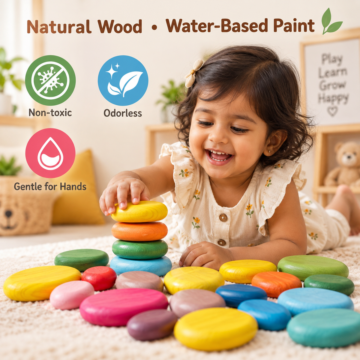 Stack & Balance Wooden Stones