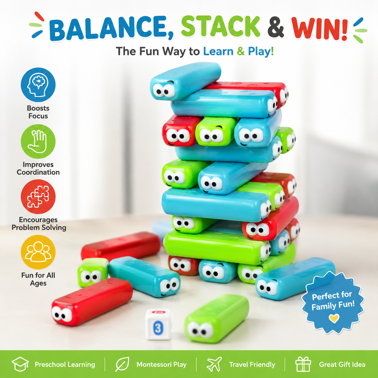 Wobble Stack Balance Tower