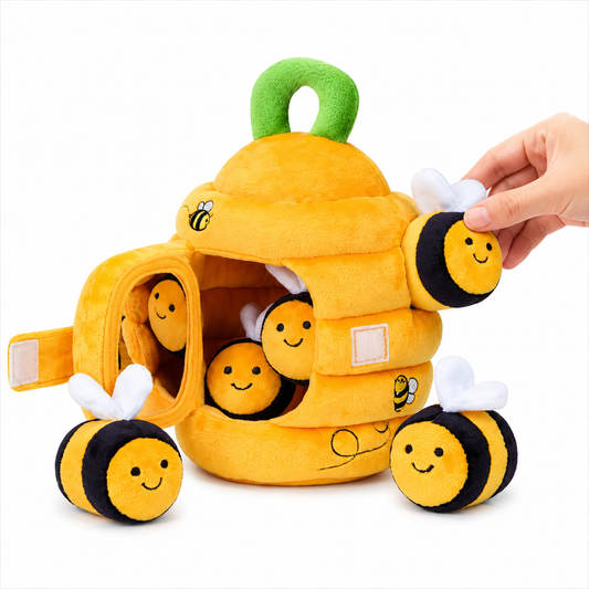Montessori Baby Beehive Plush Toy Set