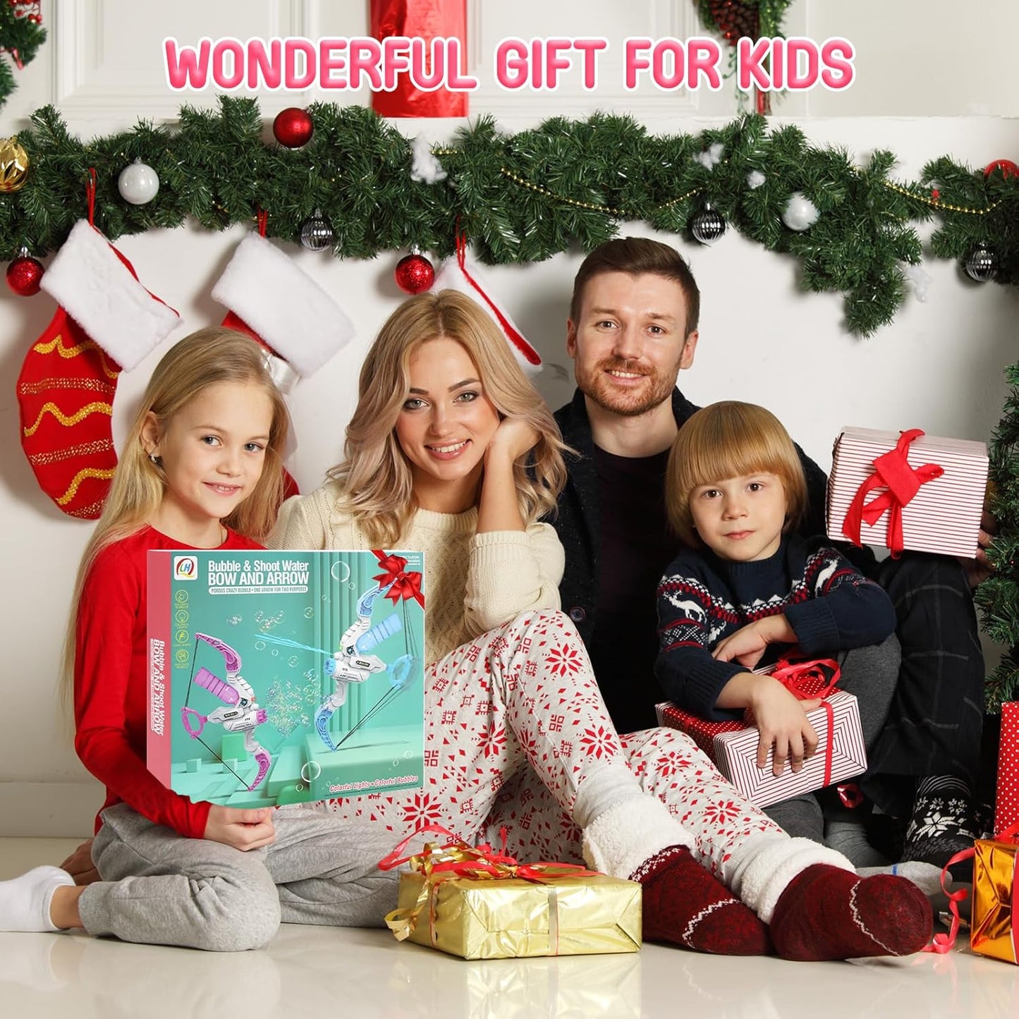 2-in-1 Water and Bubble Blaster Bow & Arrow Gun