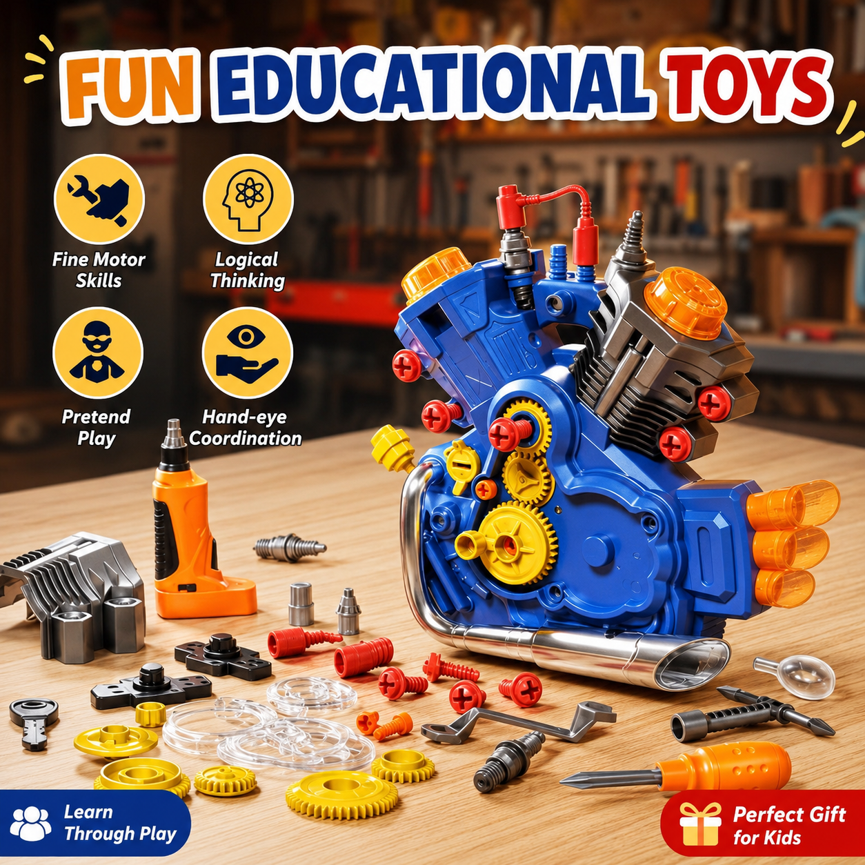 DIY Engine Building Kit for Kids