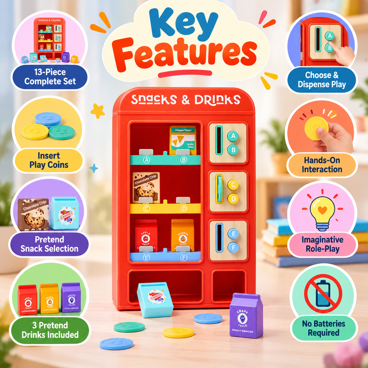 Snack & Sip Pretend Vending Machine
