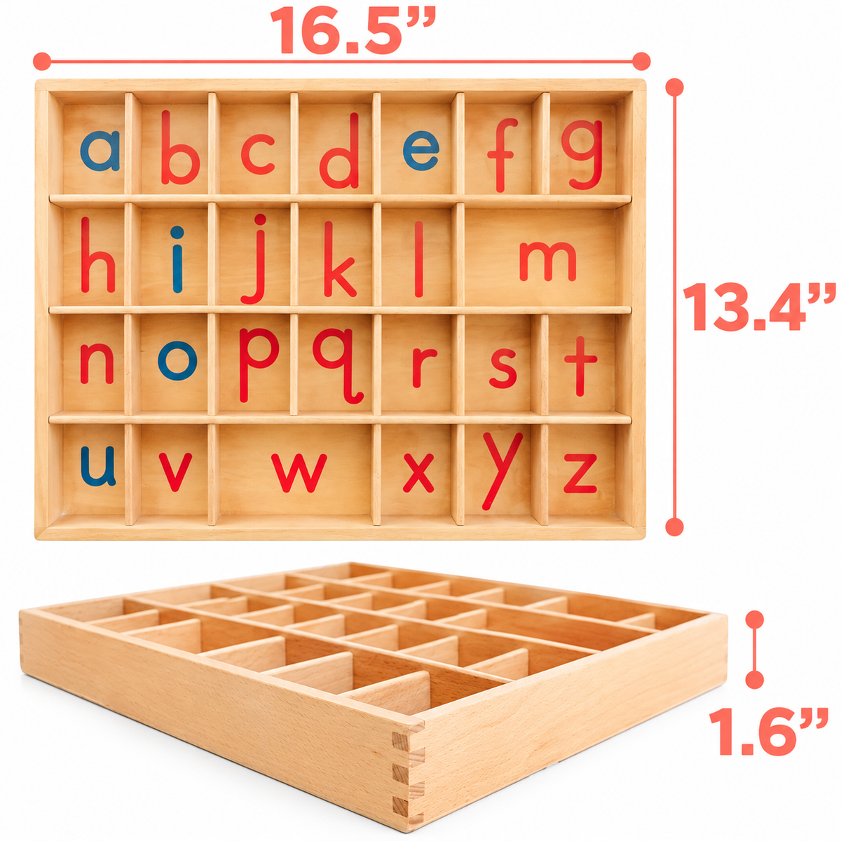 Movable Wooden Alphabet Learning Set