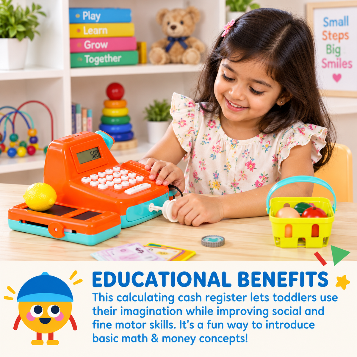 Interactive Pretend Play Cash Register